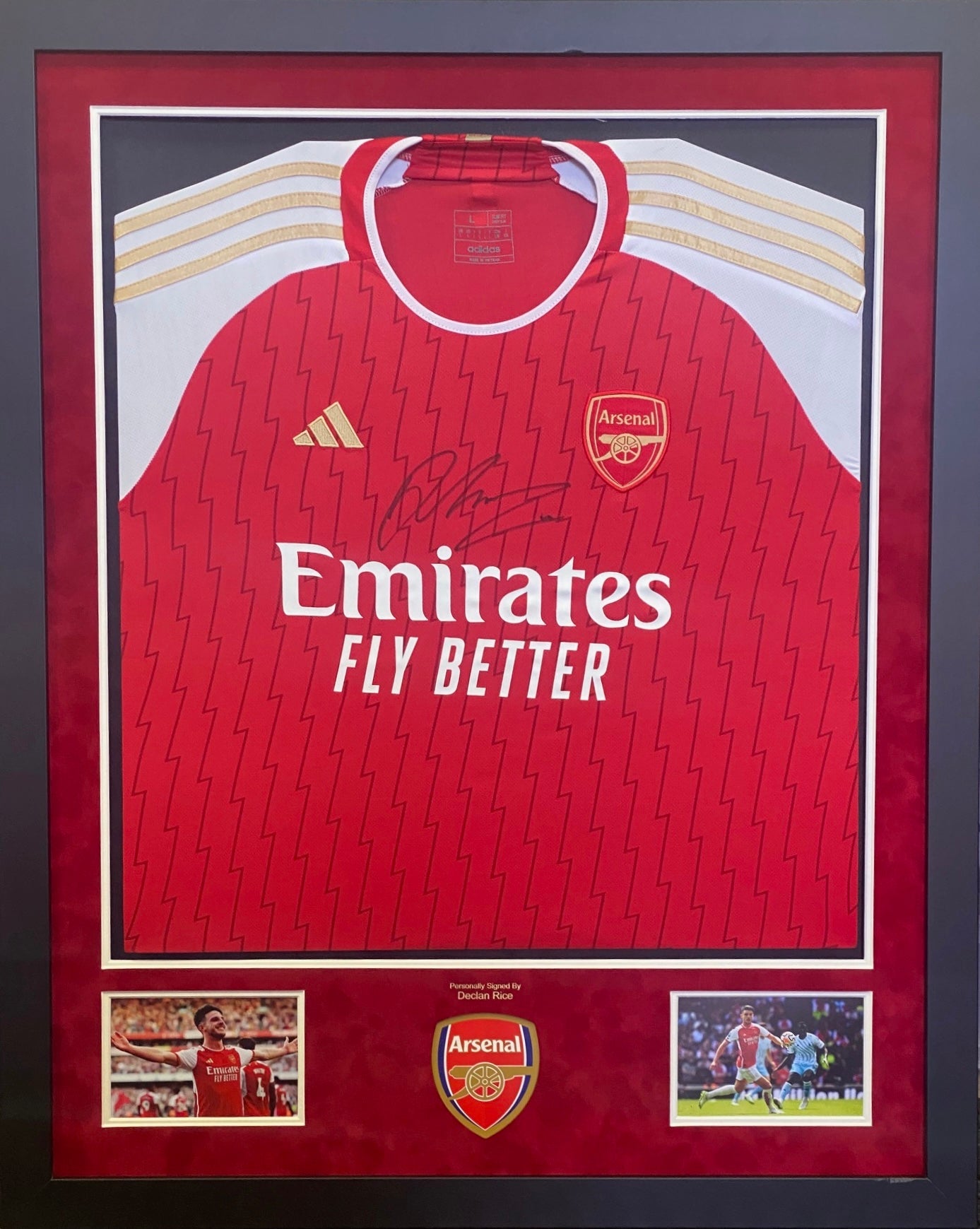 Declan Rice Signed 23/24 Shirt Framed Display - Memorabilia Framers Shop